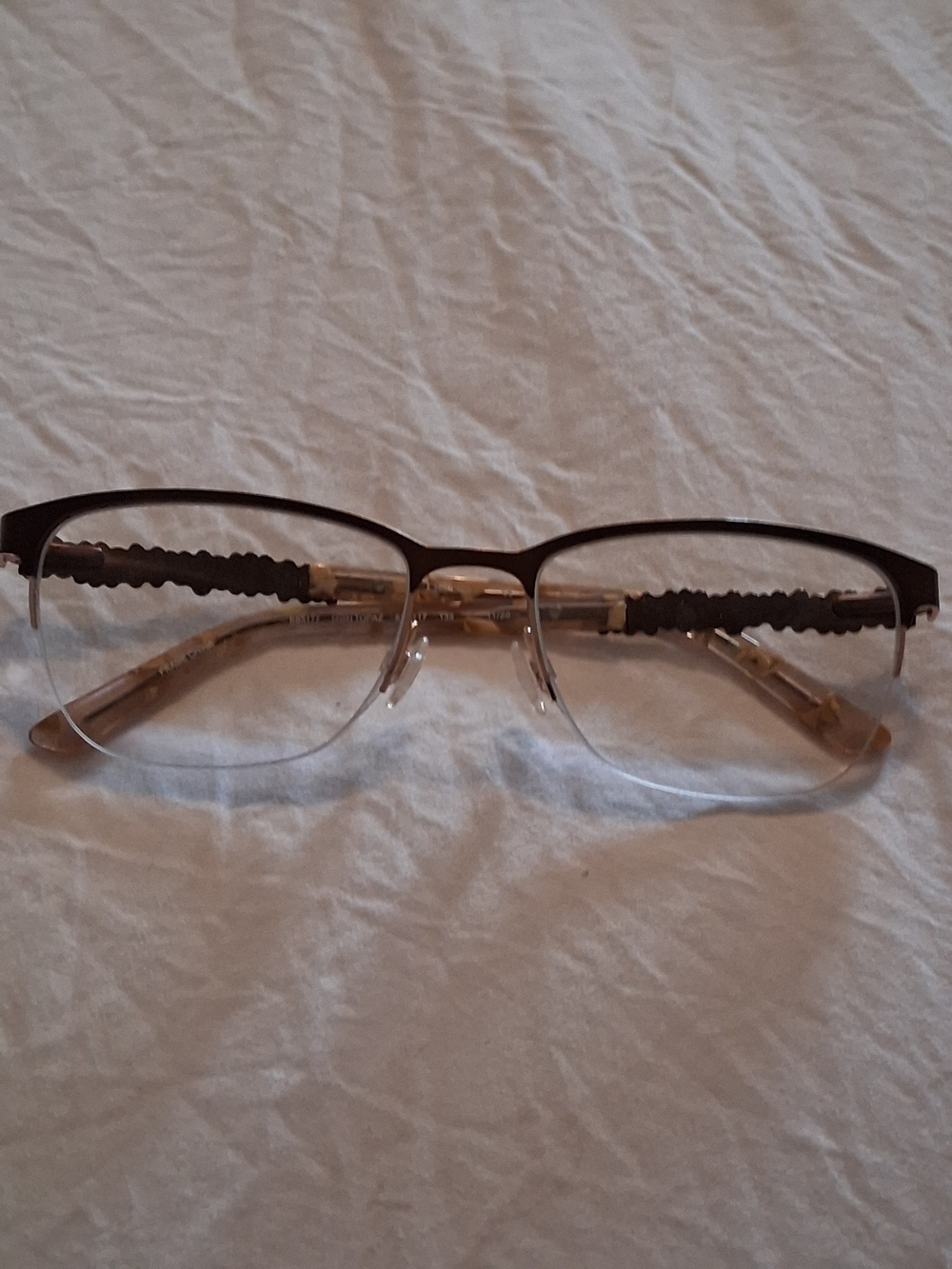 Bebe Semi-Rimless Bejewled EyeGlasses